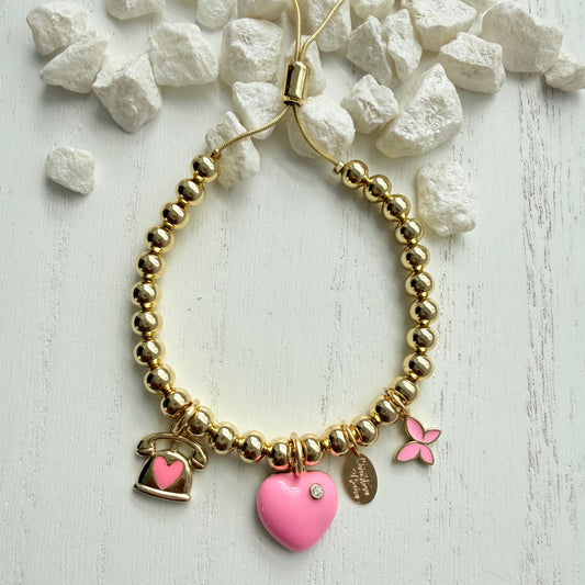 Pink Charm Bracelet