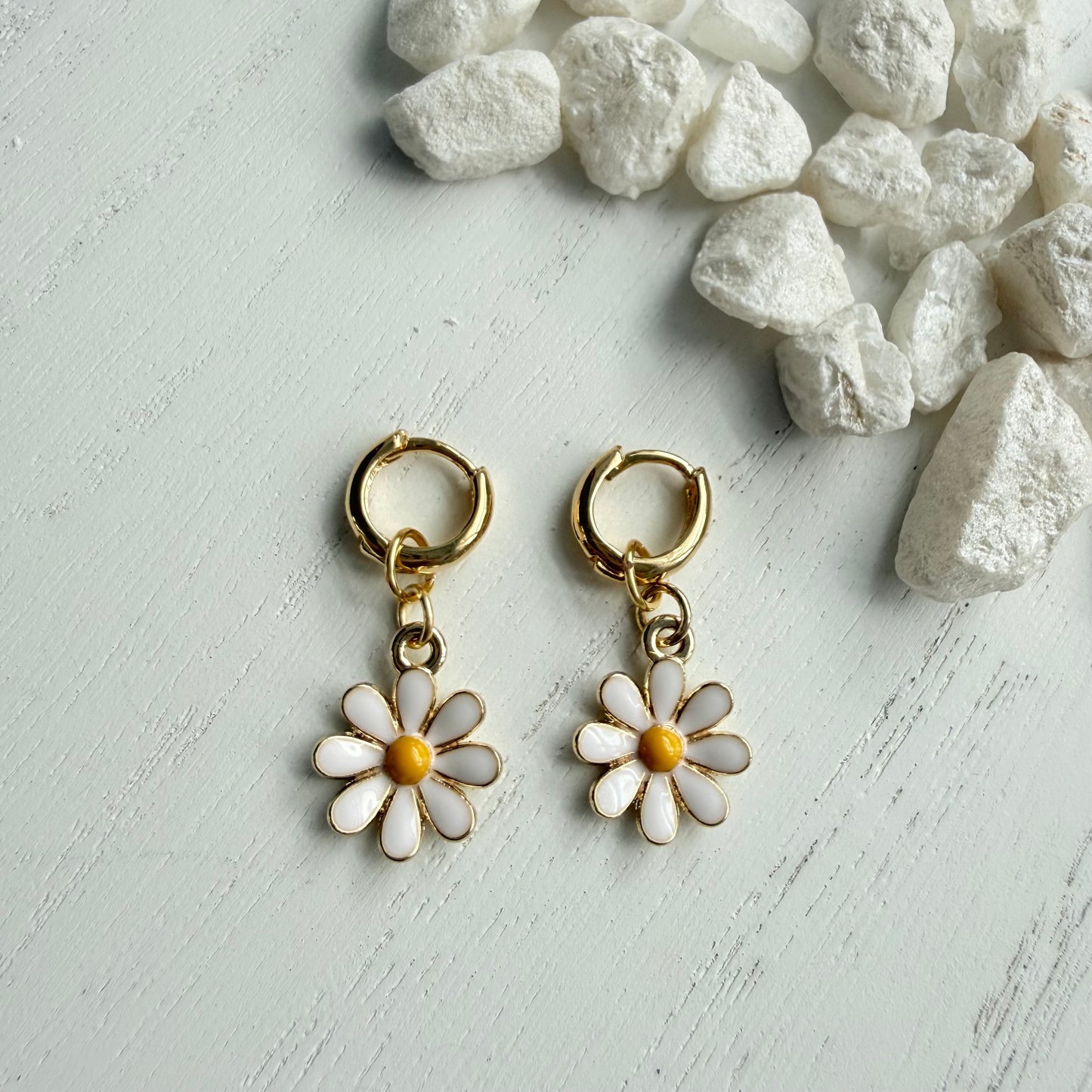 Daisy Hoop Earrings
