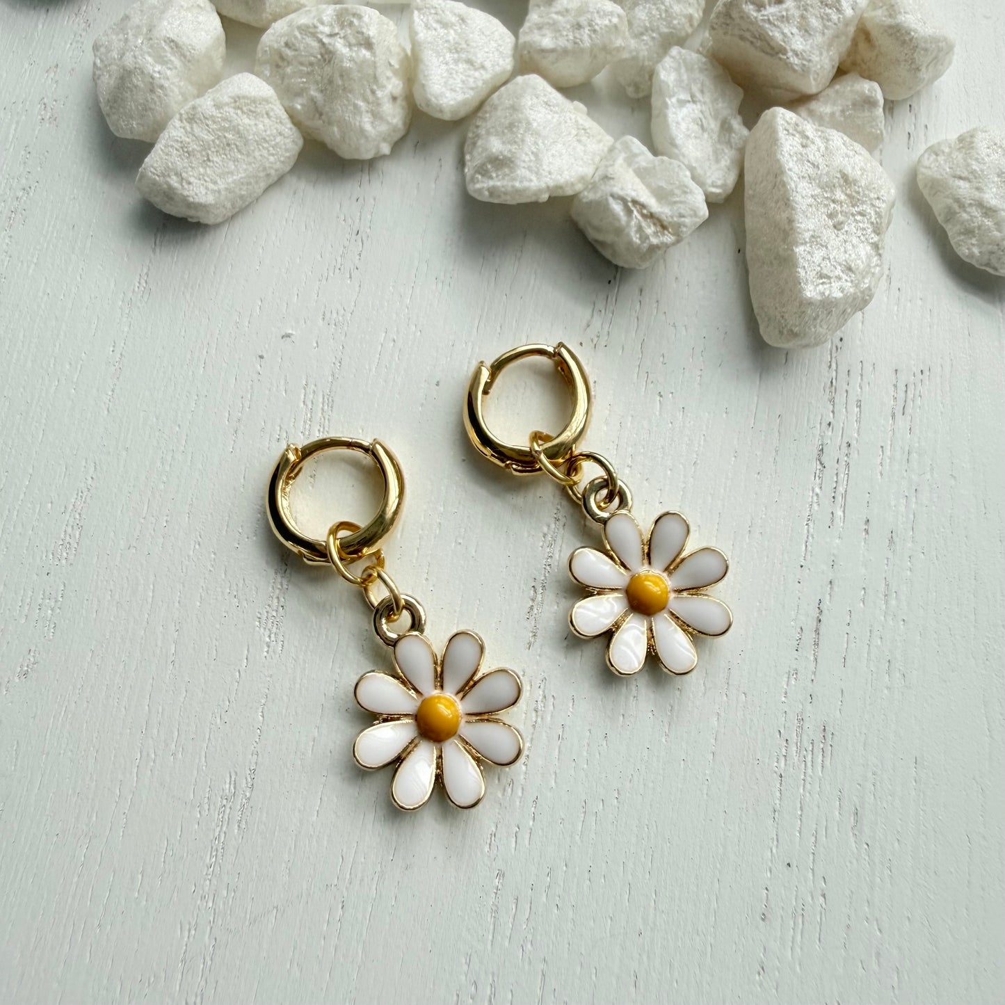 Daisy Hoop Earrings