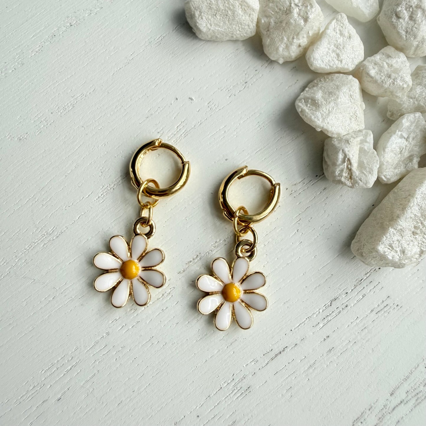 Daisy Hoop Earrings