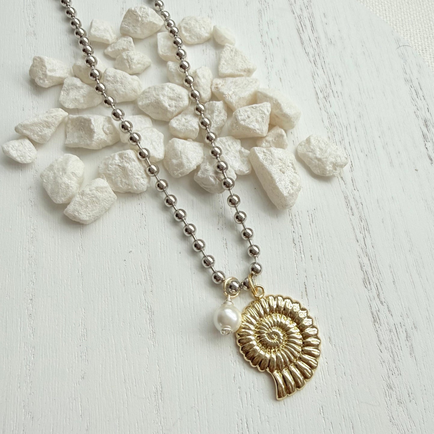 Golden Seashell Necklace