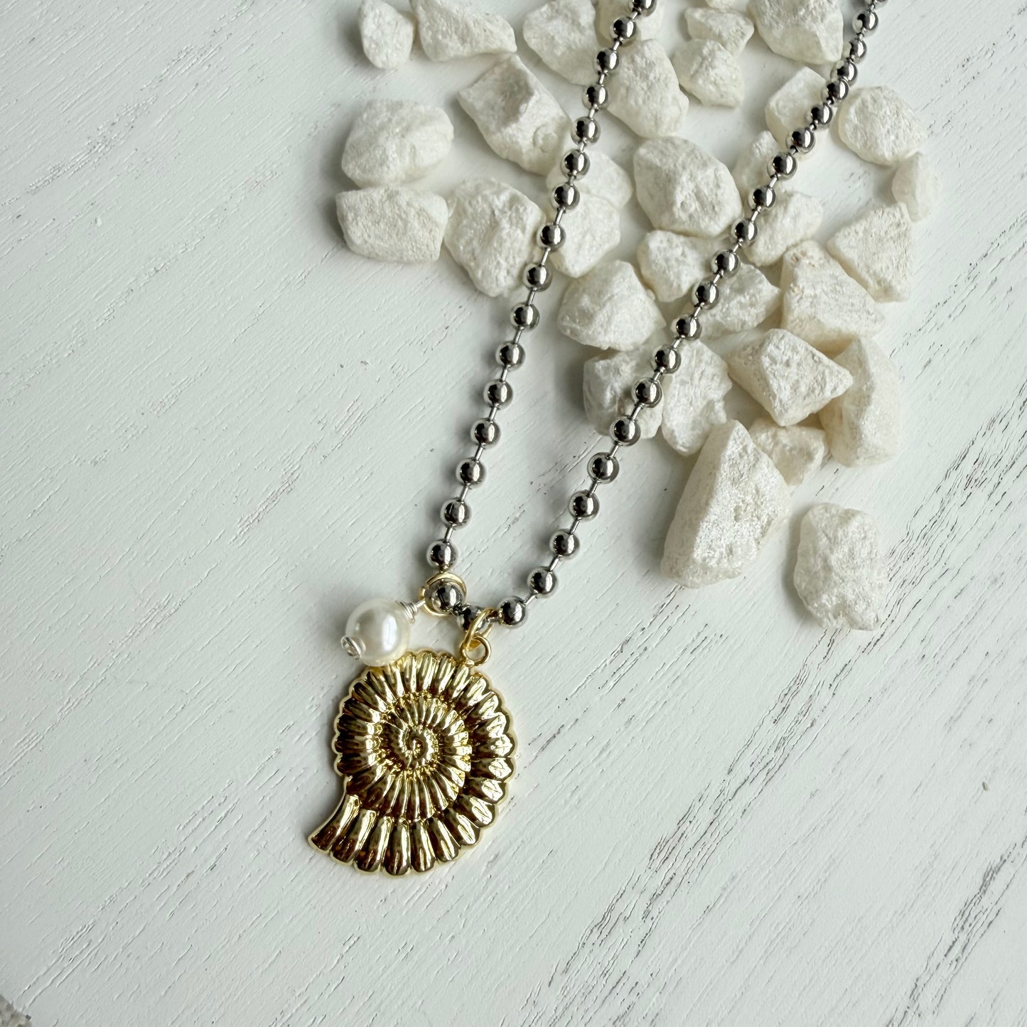 Golden Seashell Necklace