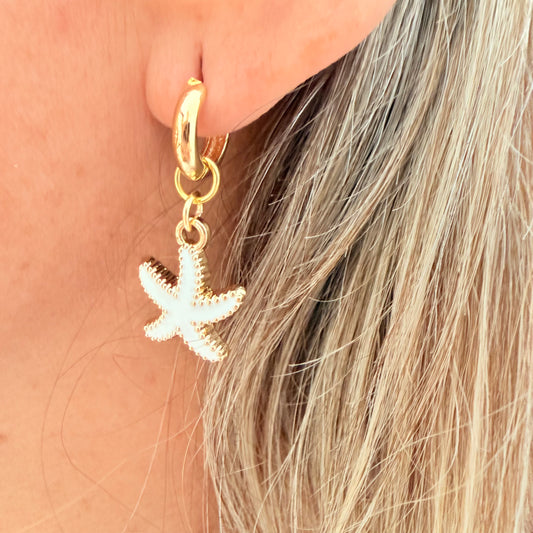 Starfish Hoop Earrings