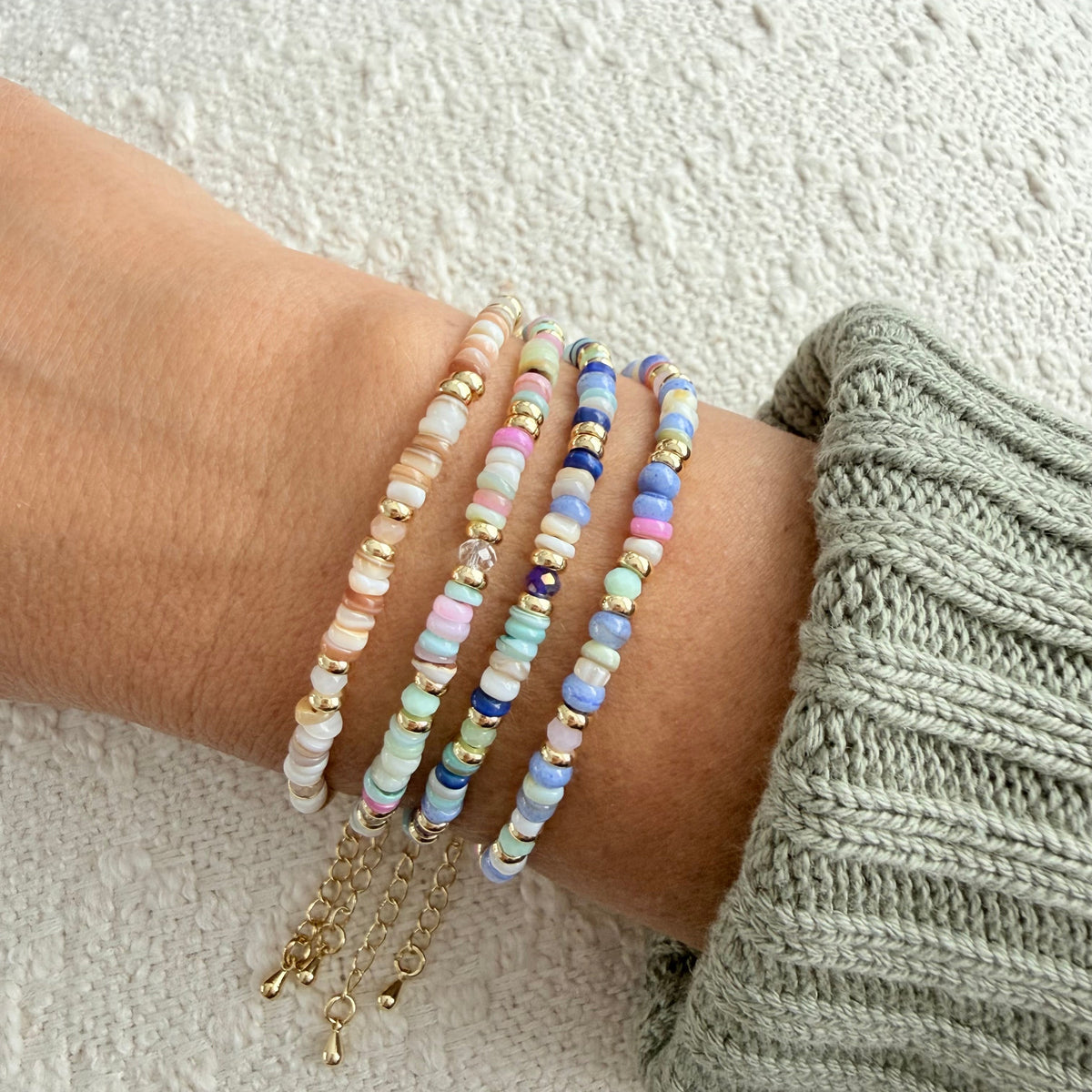 Delicate Natural Stone & Crystal Bracelets