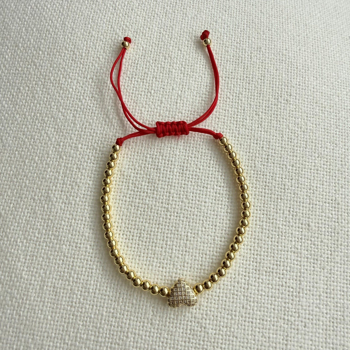 Adjustable Crystal Heart Bracelet