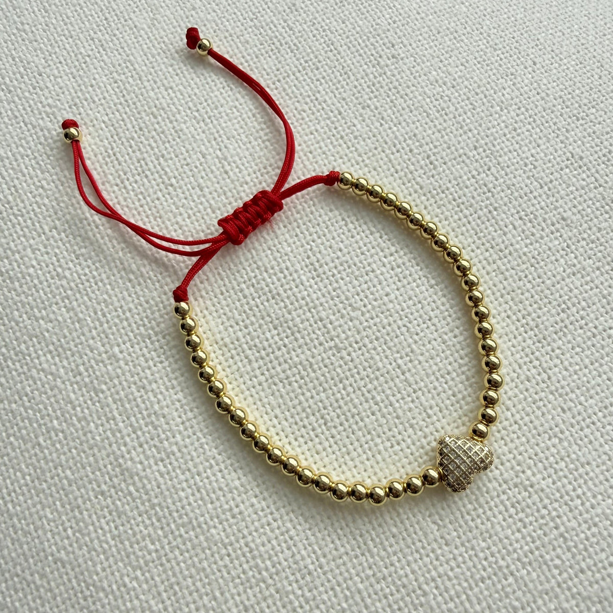 Adjustable Crystal Heart Bracelet