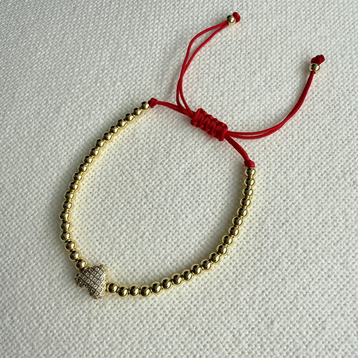 Adjustable Crystal Heart Bracelet