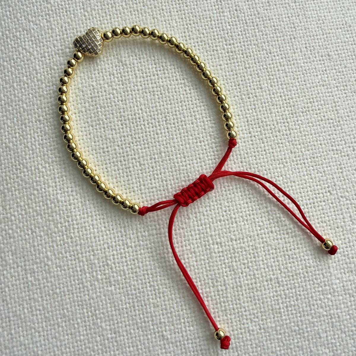 Adjustable Crystal Heart Bracelet