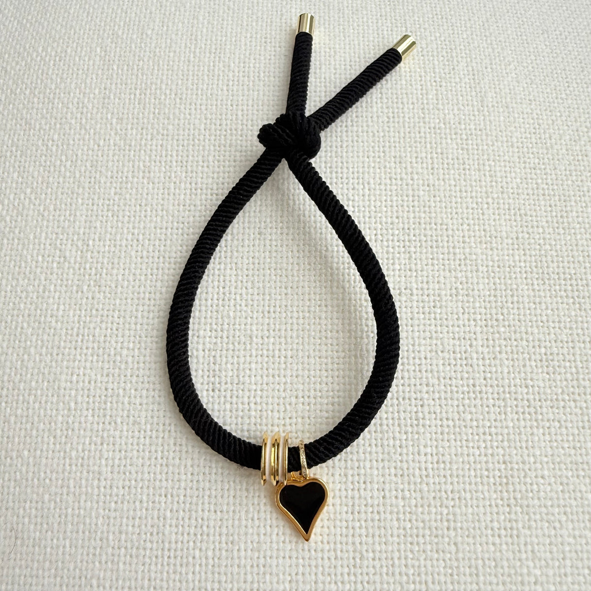 Sweetheart Adjustable Bracelet - Black