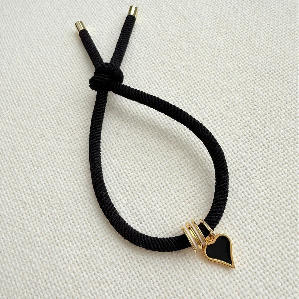 Sweetheart Adjustable Bracelet - Black