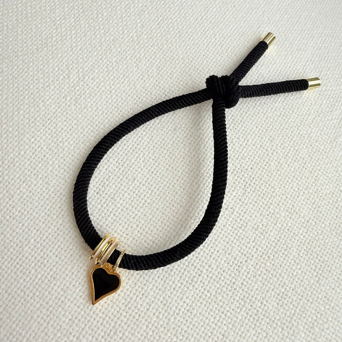 Sweetheart Adjustable Bracelet - Black