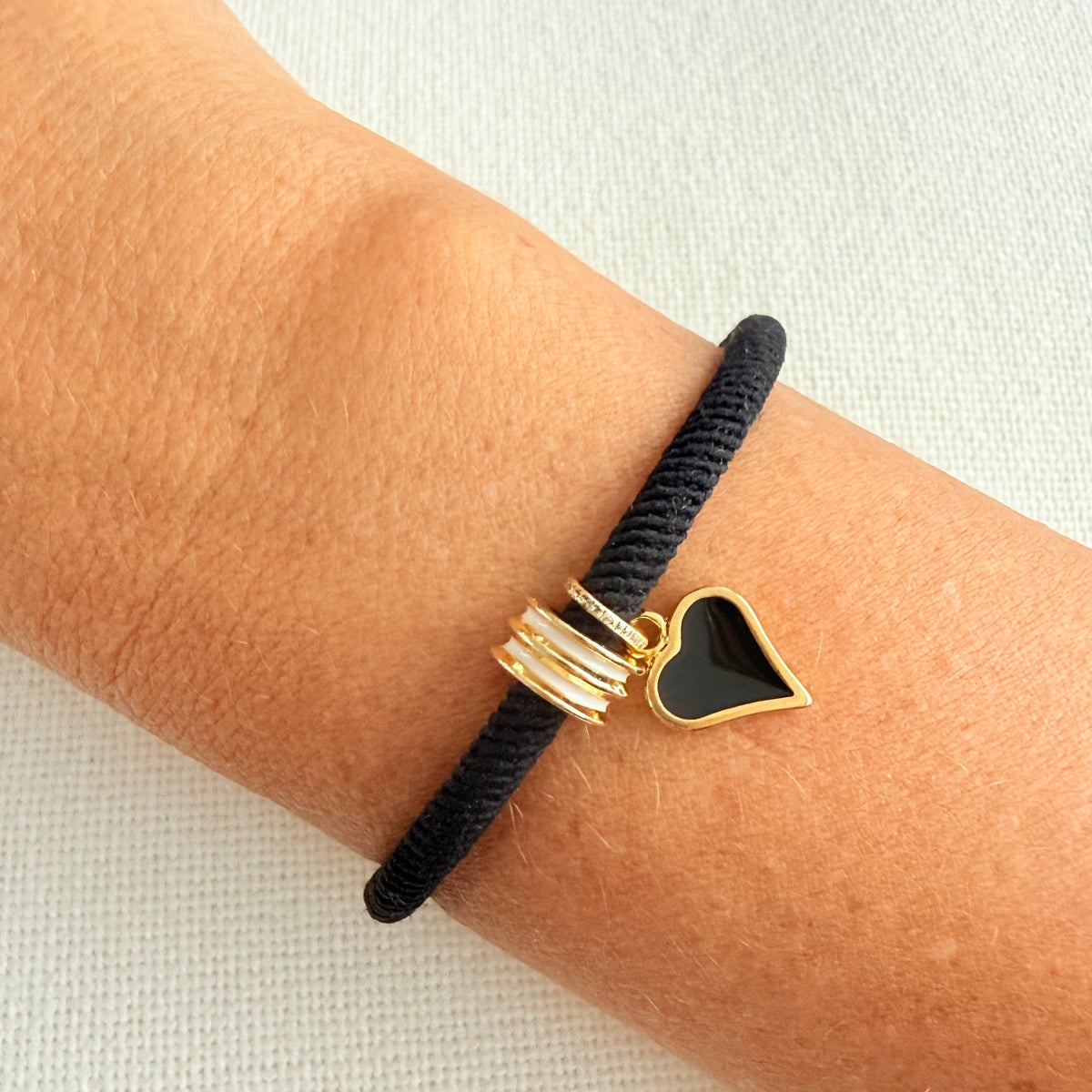 Sweetheart Adjustable Bracelet - Black