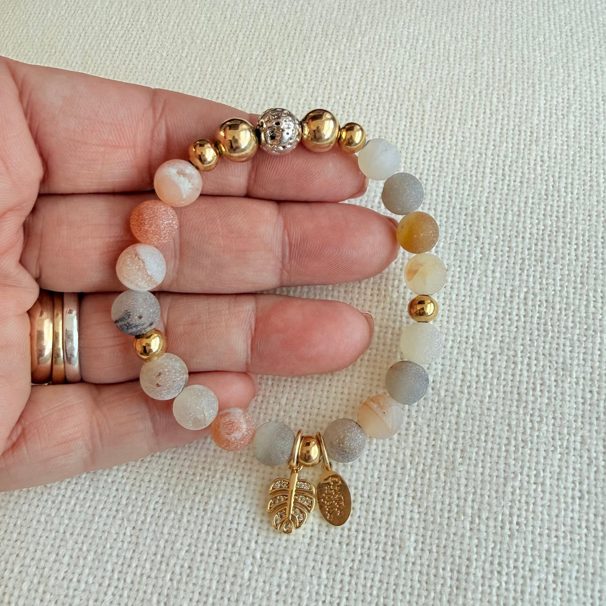Jasper Leaf Bracelet