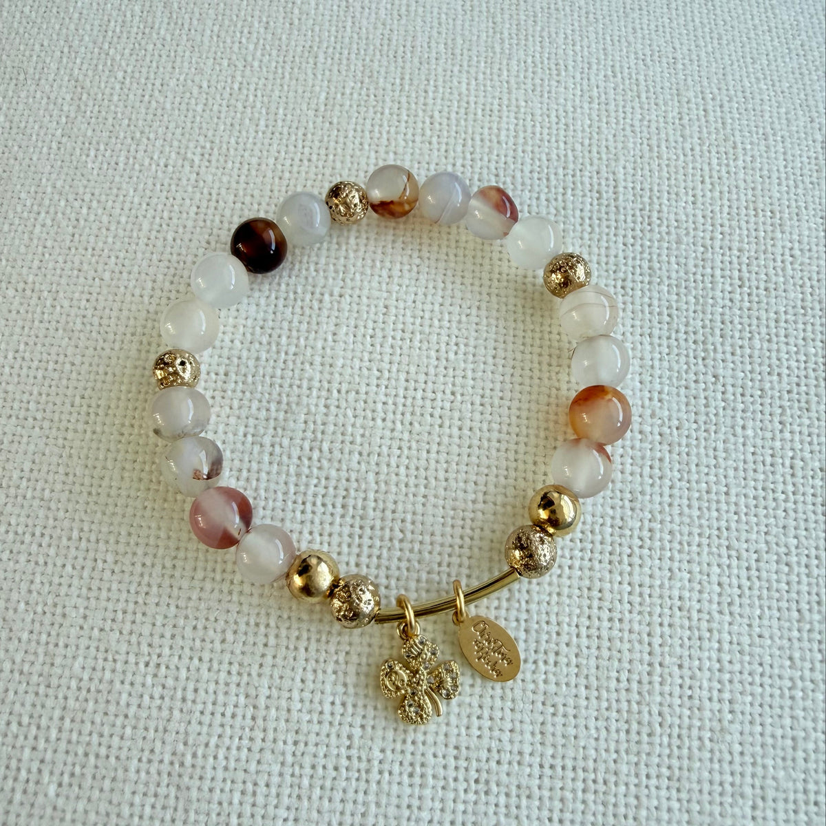 Autumn Agate Clover Bracelet