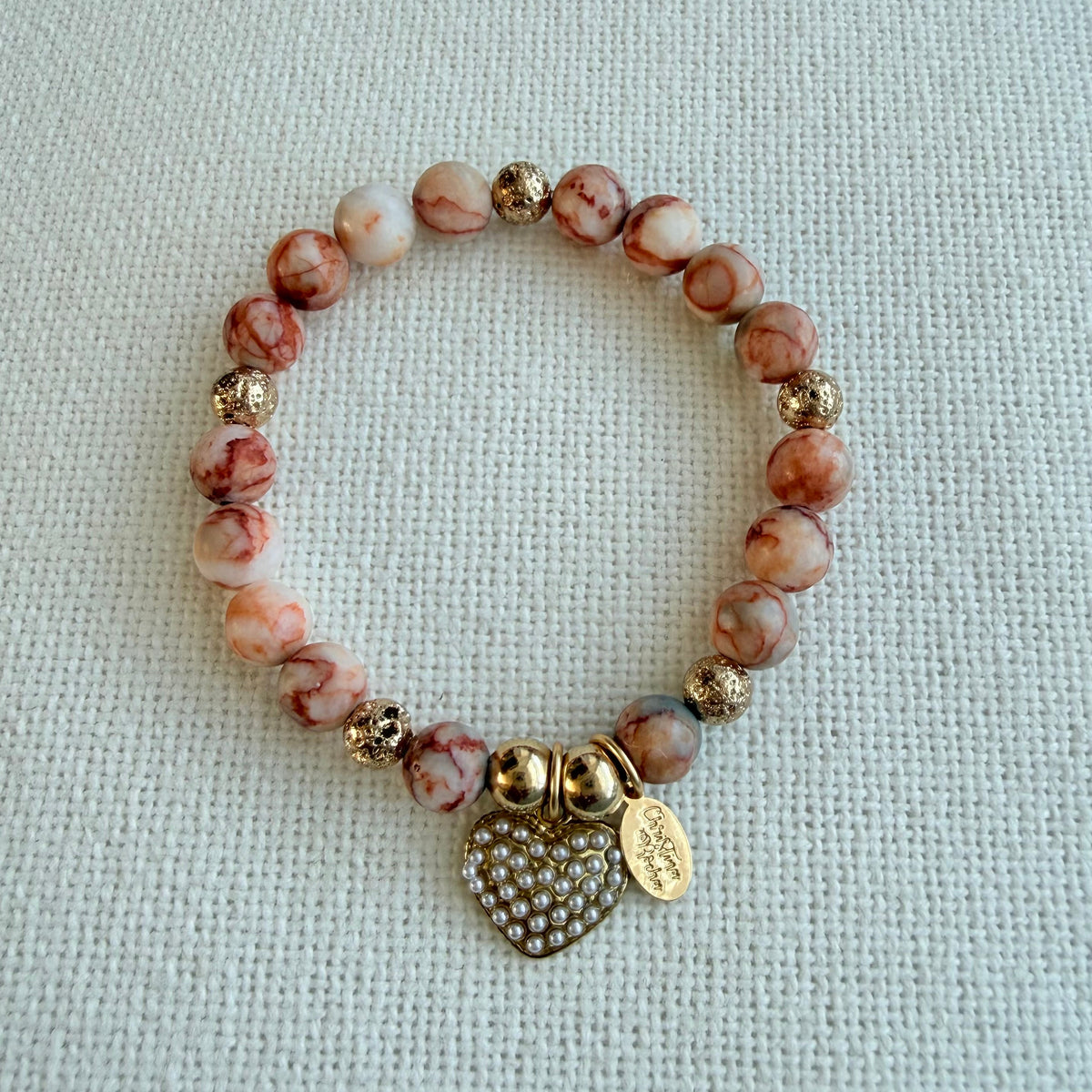 Terracotta Jasper Heart Bracelet