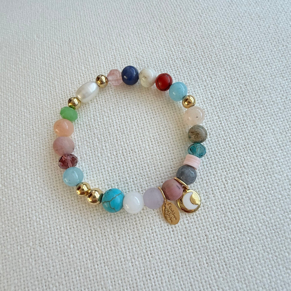 Gemstones Moon Bracelet