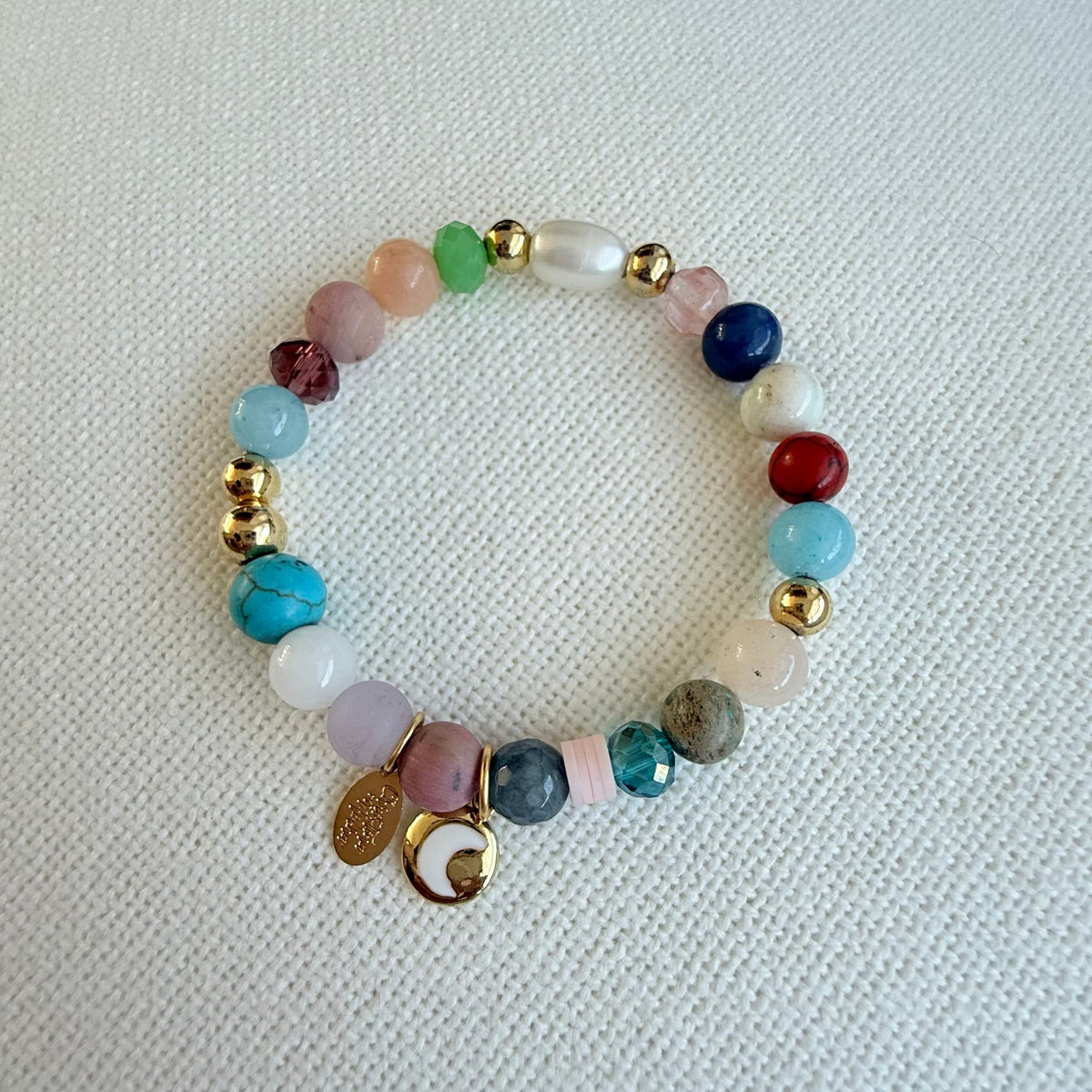 Gemstones Moon Bracelet