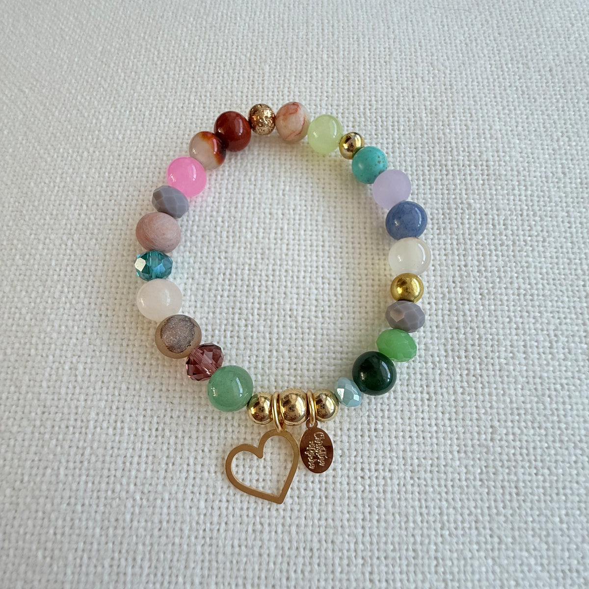 Gemstone Heart Bracelet