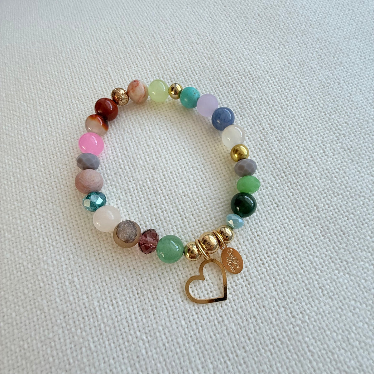 Gemstone Heart Bracelet