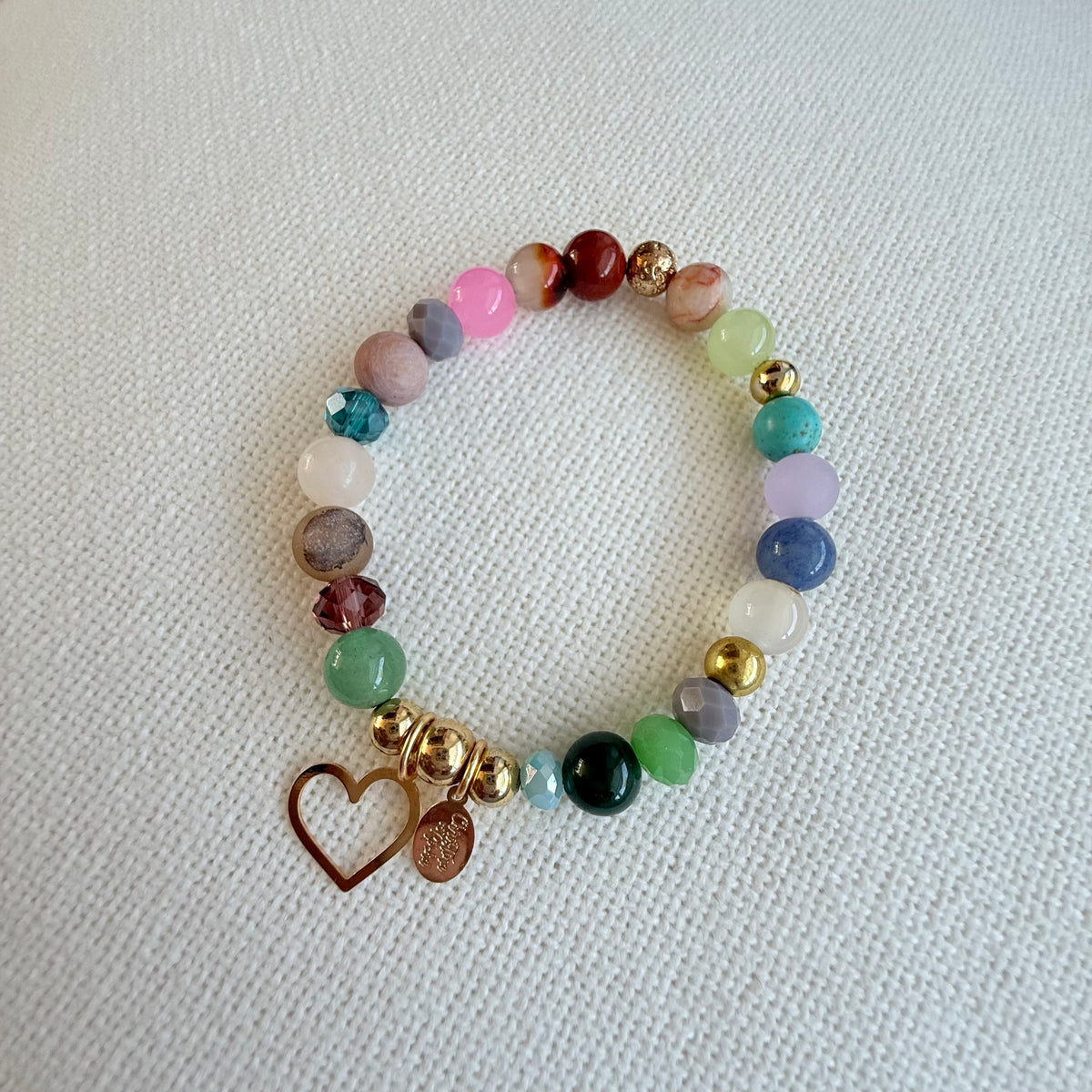 Gemstone Heart Bracelet