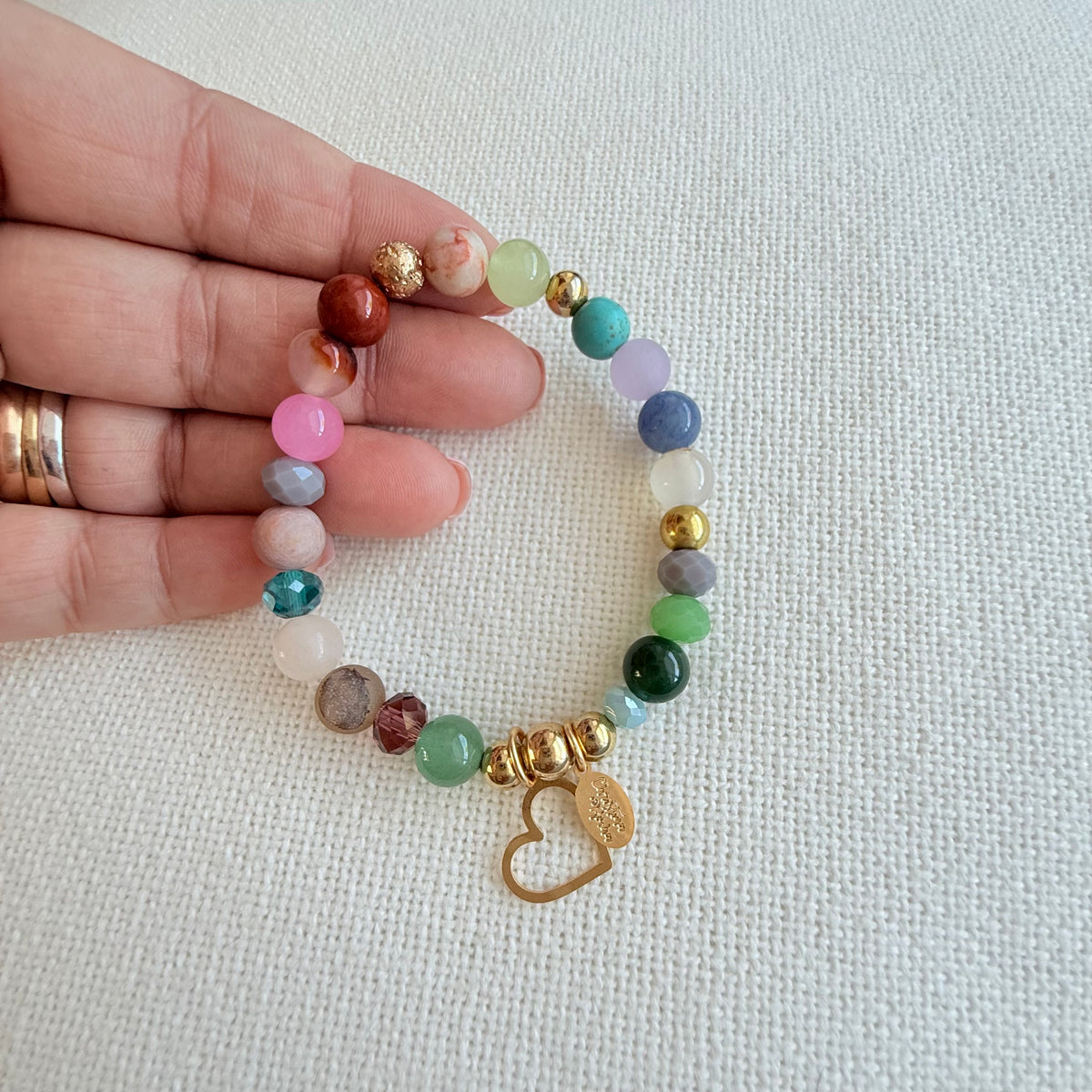 Gemstone Heart Bracelet