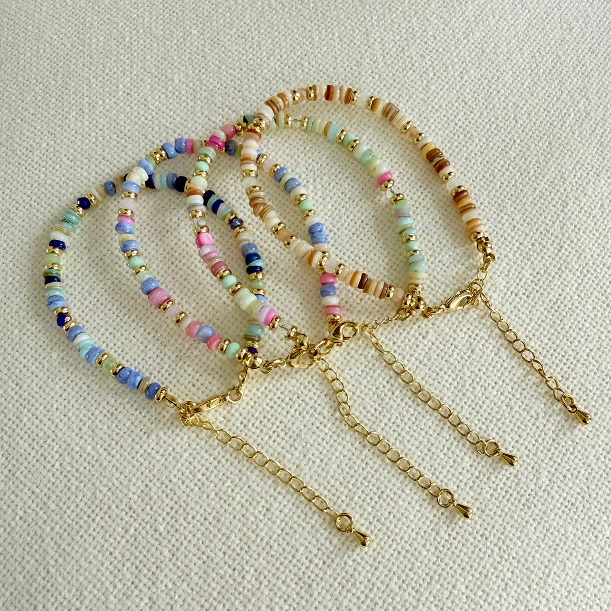 Delicate Natural Stone & Crystal Bracelets