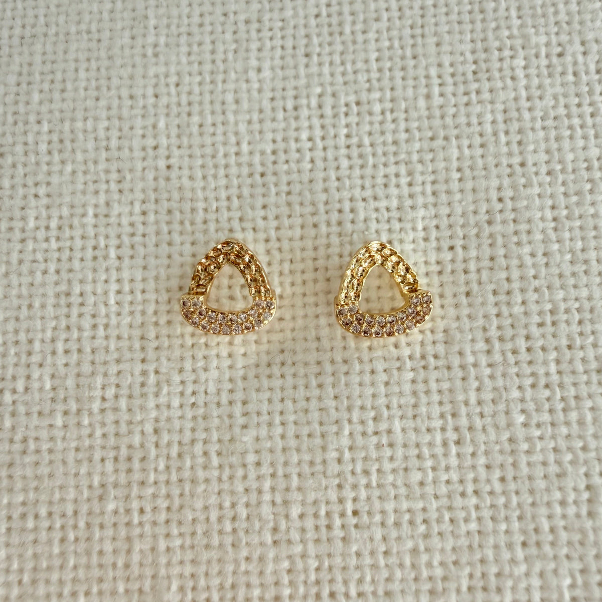 Crystal Triangle Earrings
