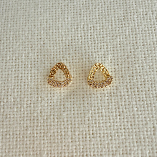 Crystal Triangle Earrings