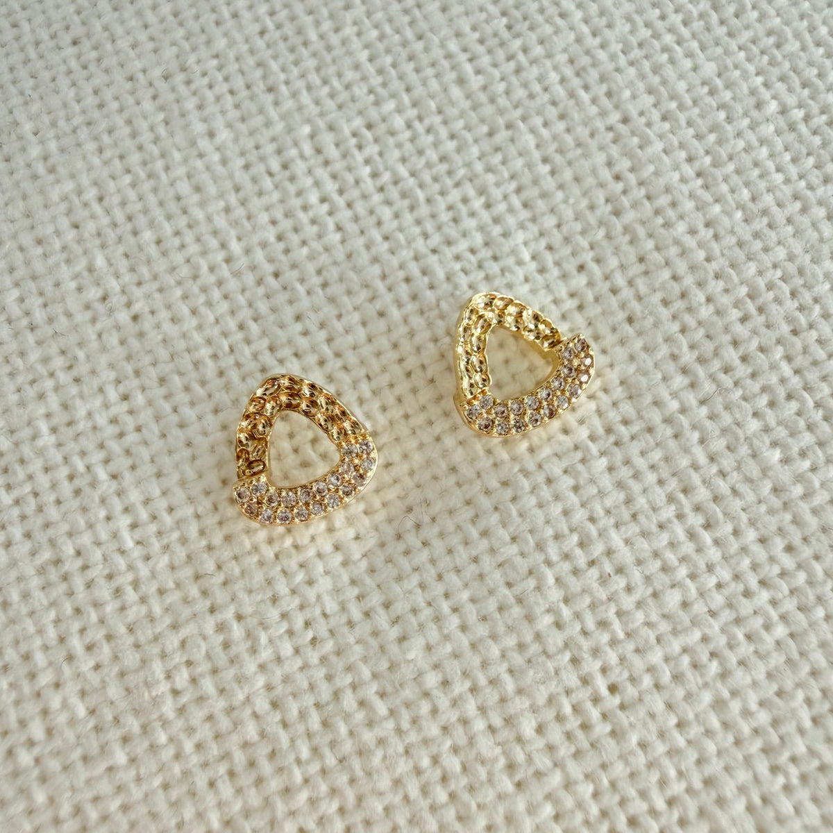 Crystal Triangle Earrings