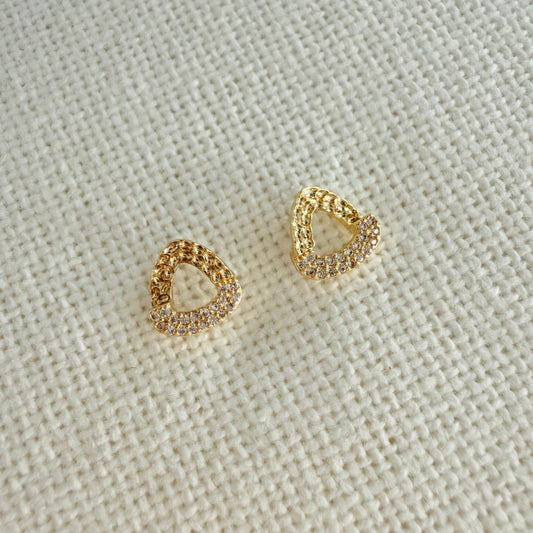 Crystal Triangle Earrings