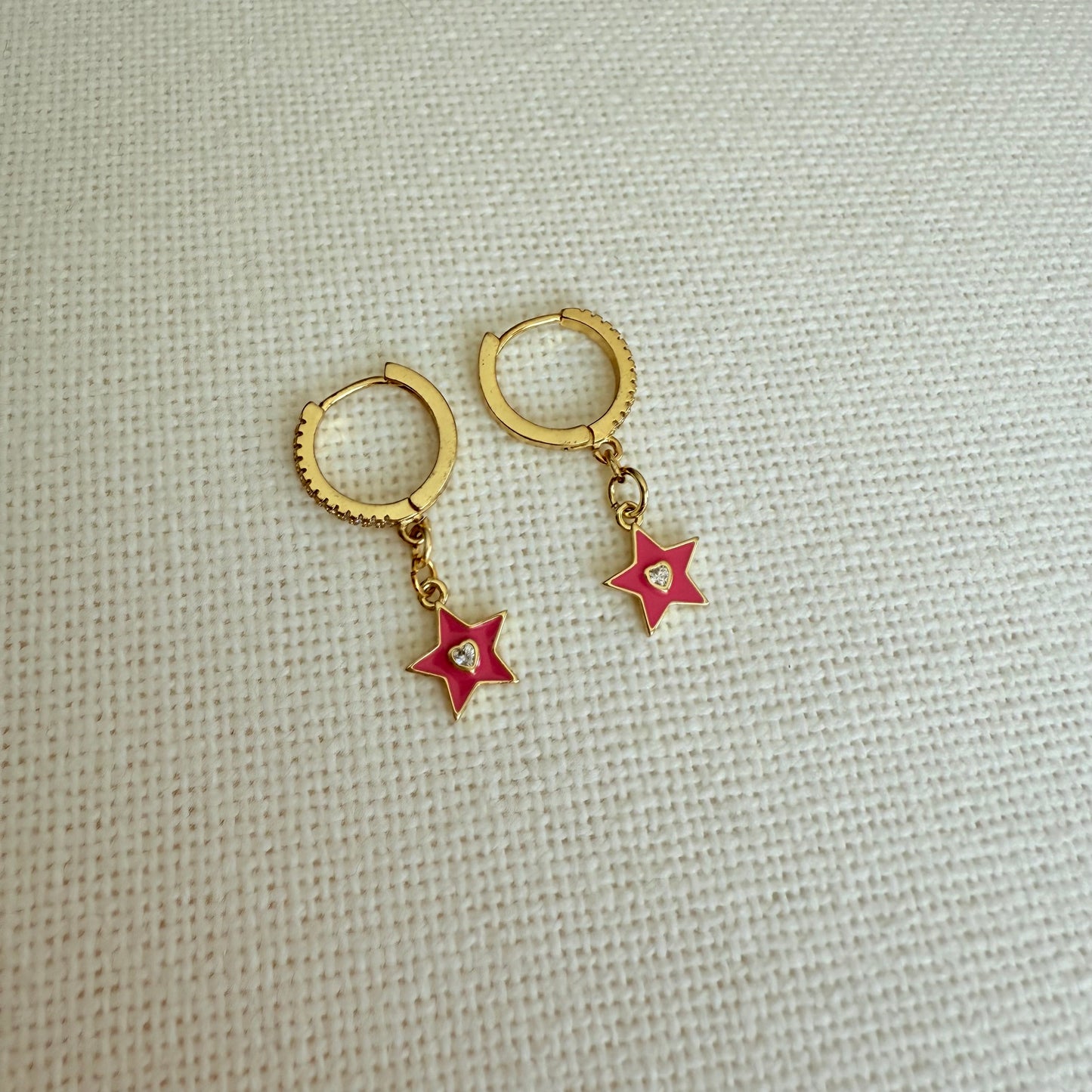 Dream Pink Hoops Earrings