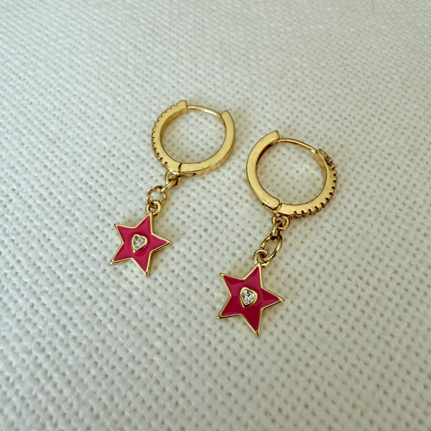 Dream Pink Hoops Earrings