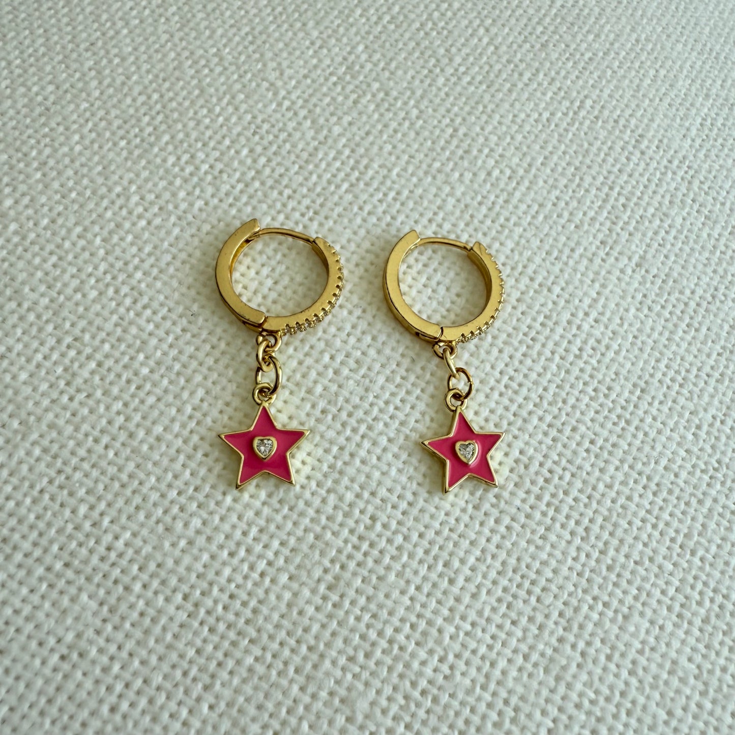 Dream Pink Hoops Earrings