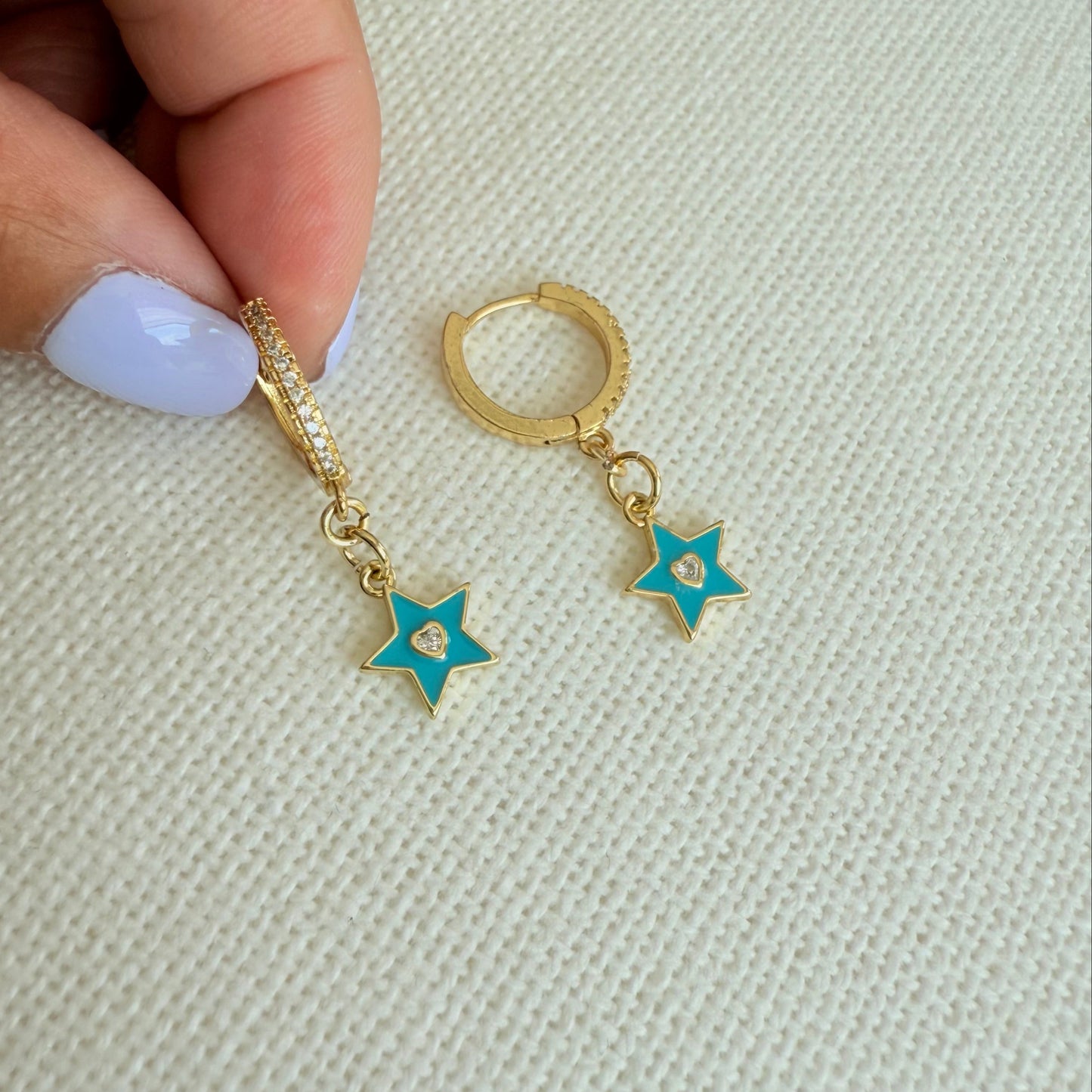 Dream Blue Hoop Earrings