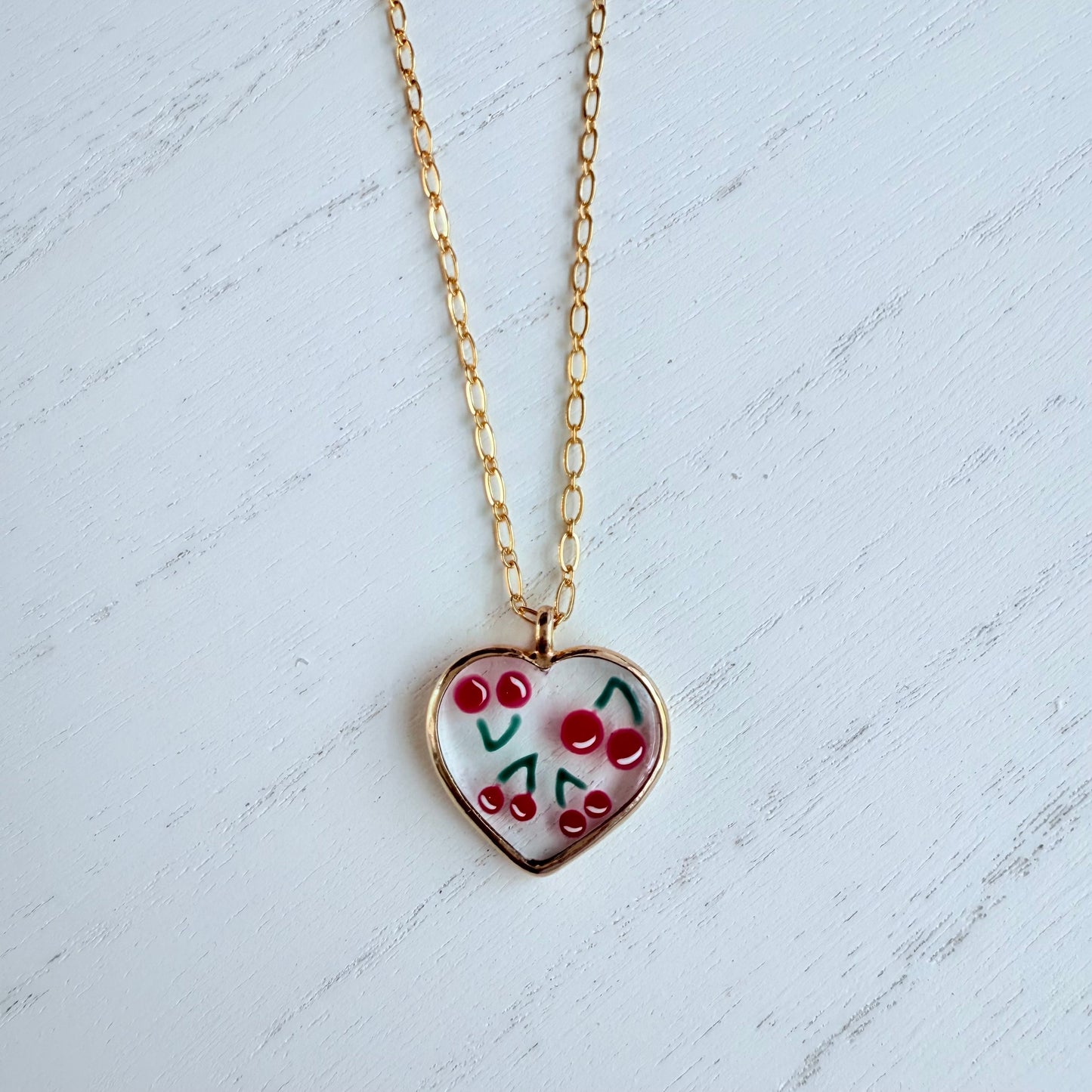 Cherry Heart Necklace