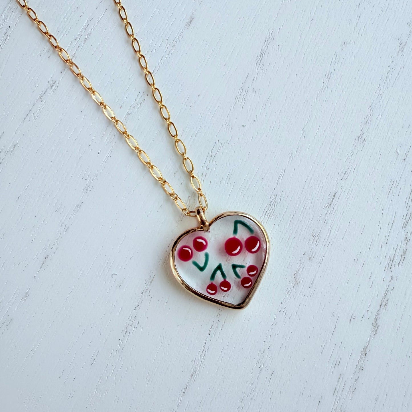 Cherry Heart Necklace