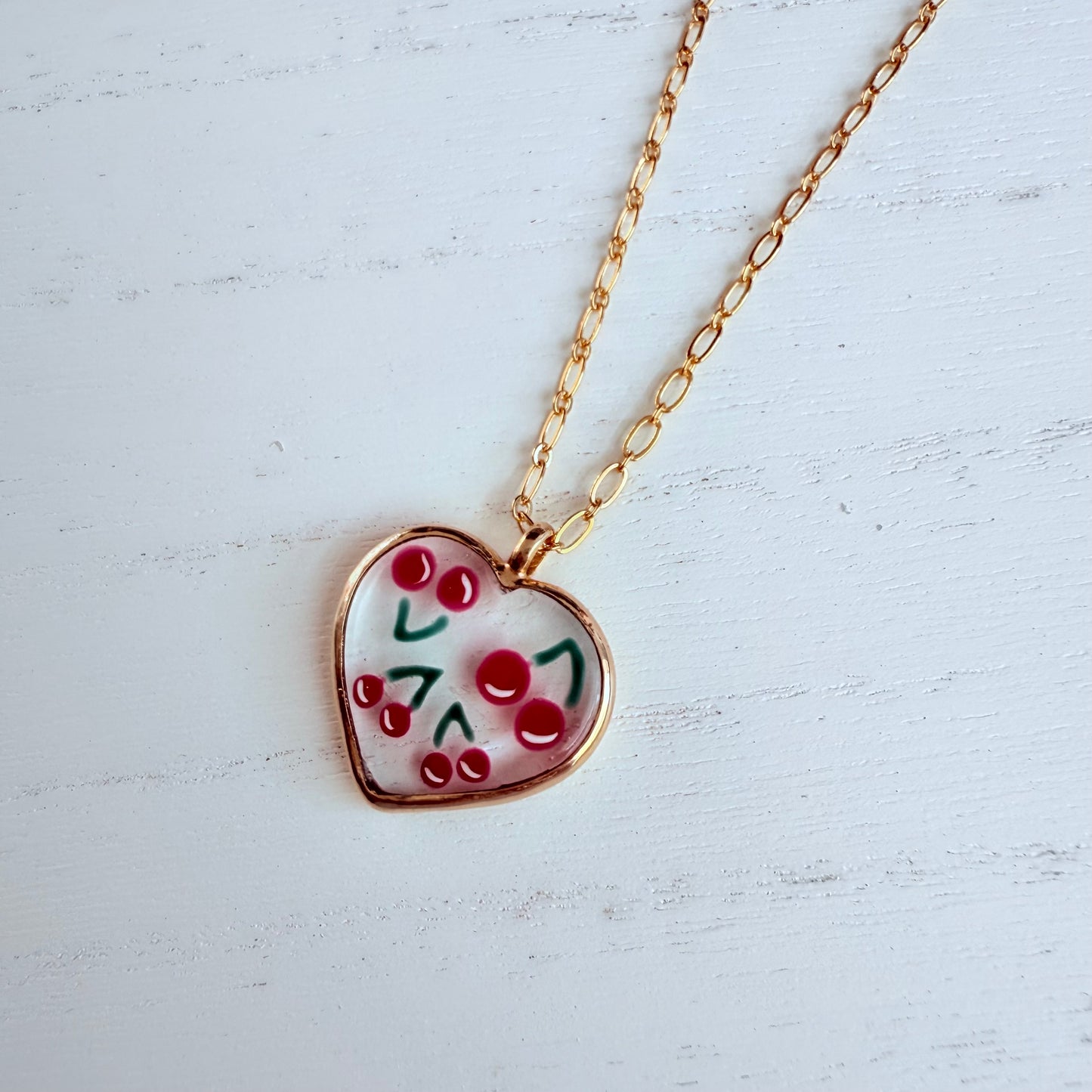 Cherry Heart Necklace