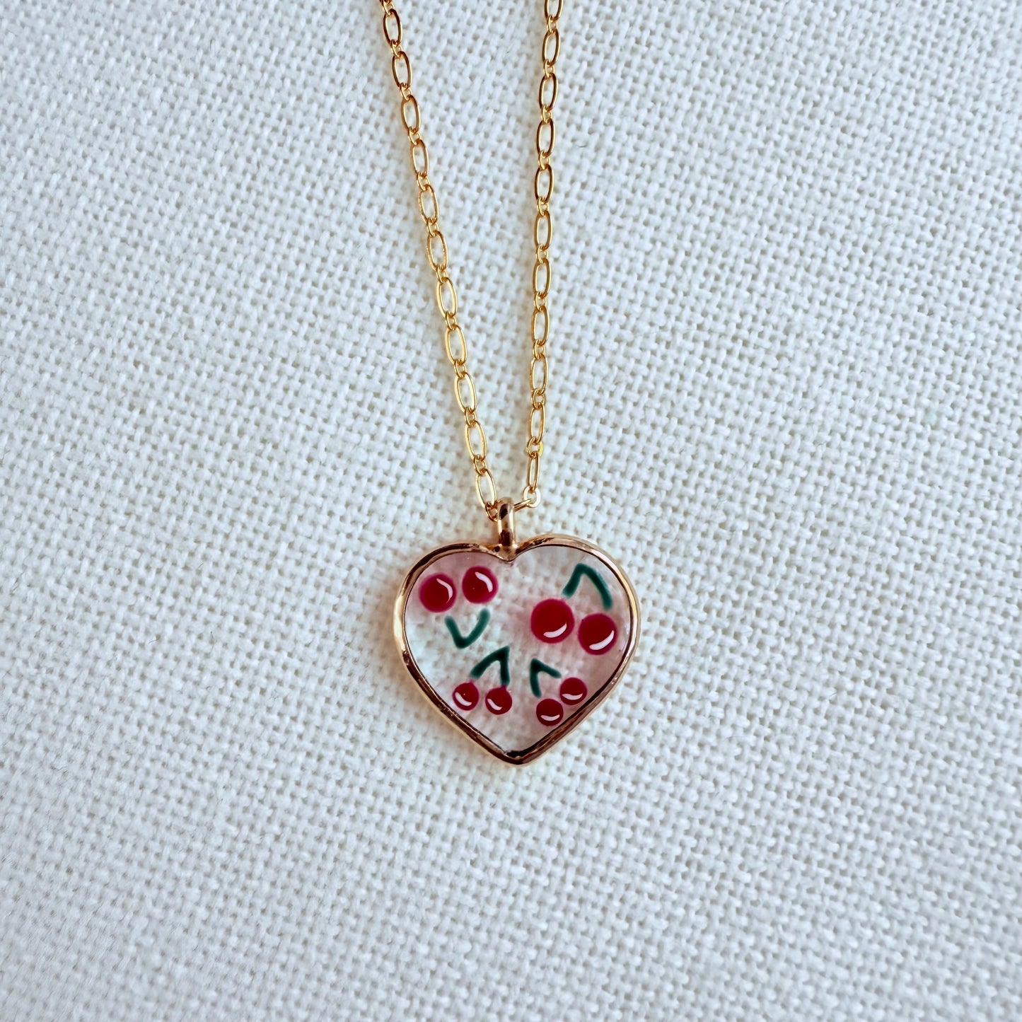 Cherry Heart Necklace