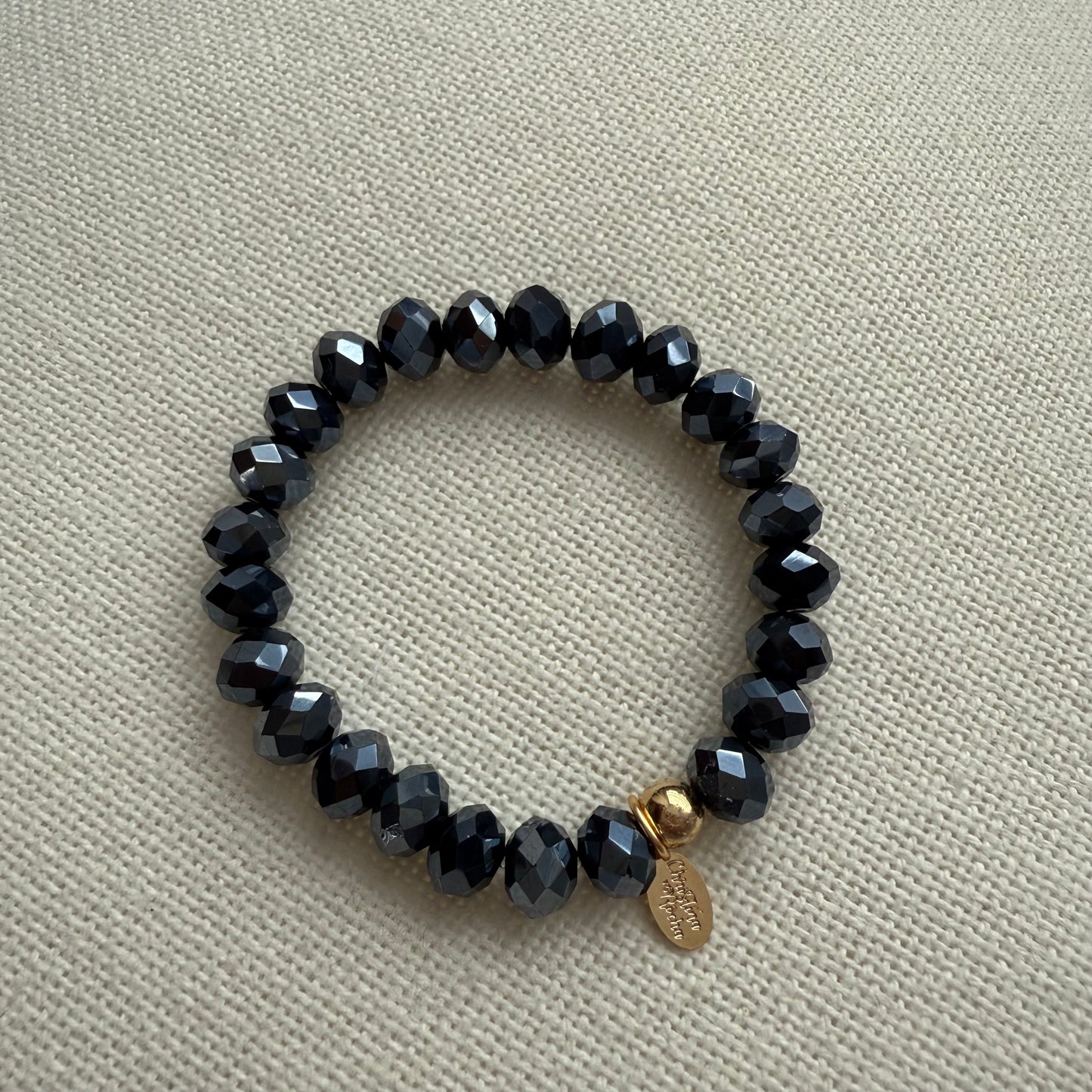 Murano Glow Bracelet – Dark Grey