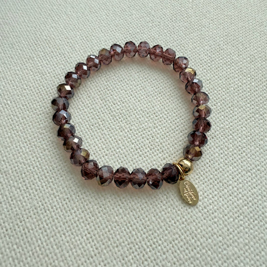 Murano Glow Bracelet – Smoky Champagne