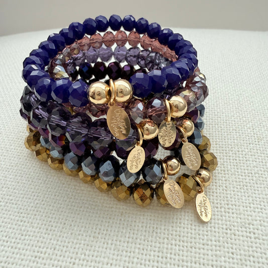 Bracelet Murano Glow – Violet profond