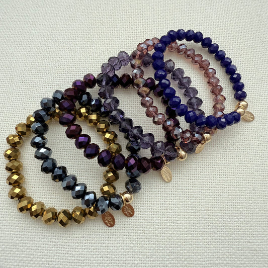 Bracelet Murano Glow – Champagne fumé