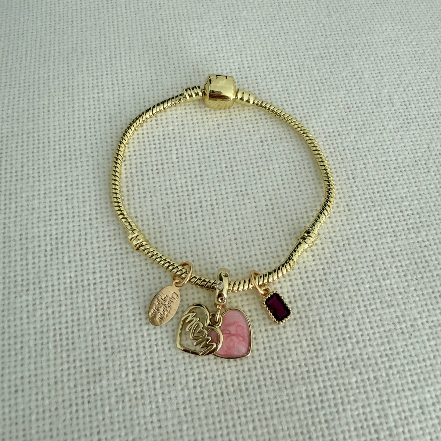 Pink Pearl Mom Bracelet