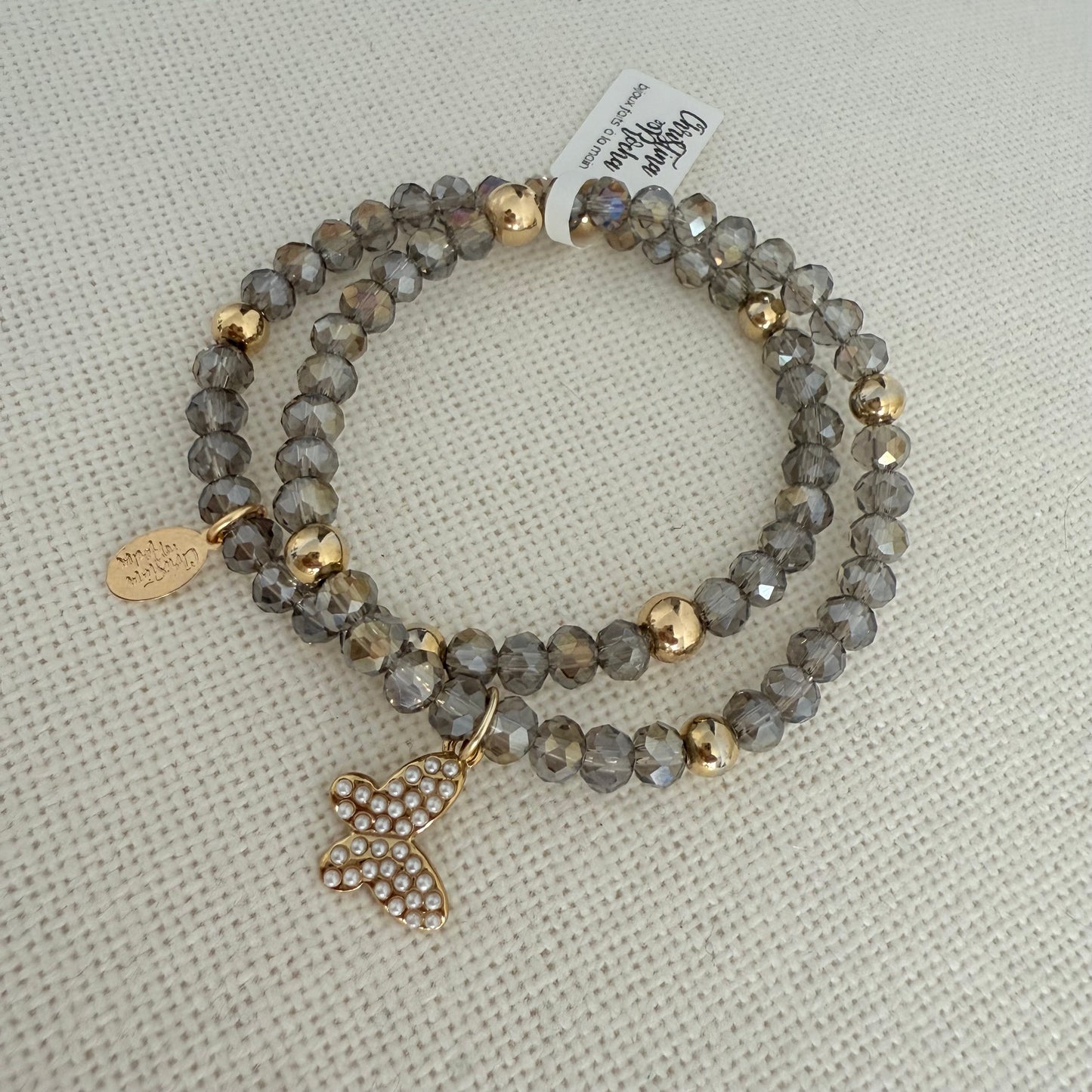 Double Silver Murano Bracelet