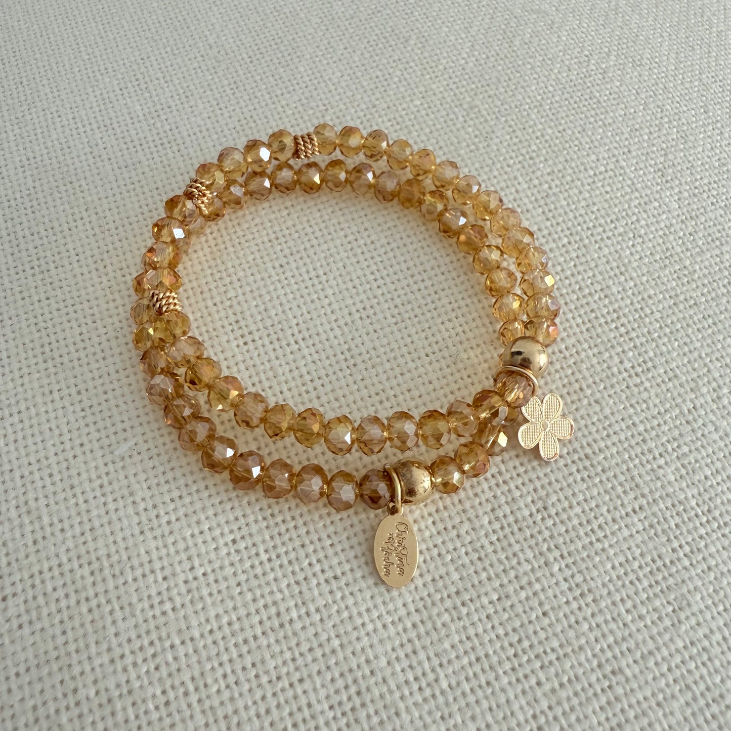 Double Gold Murano Bracelet