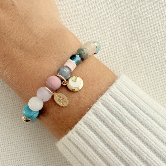 Gemstones Moon Bracelet