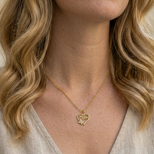 Mom Butterfly Glow Necklace