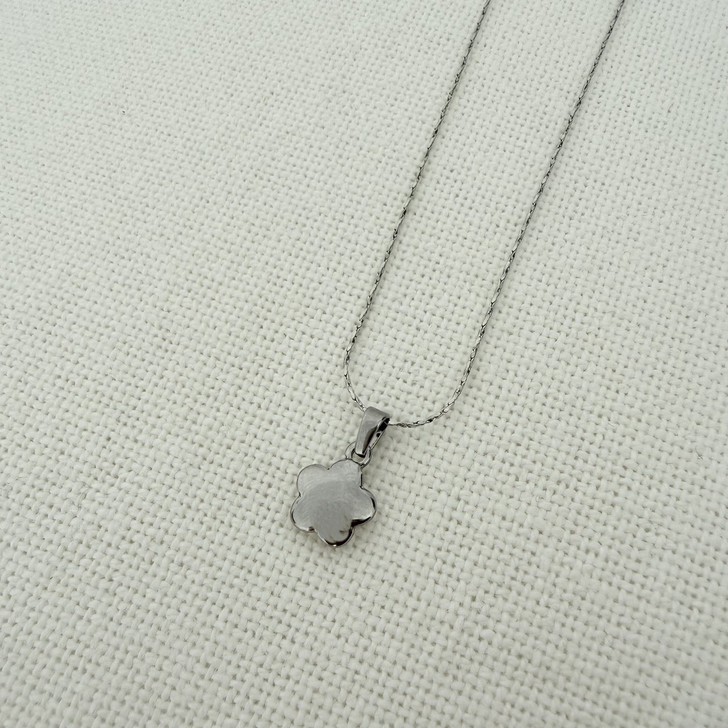 Collier Fleur Argenté